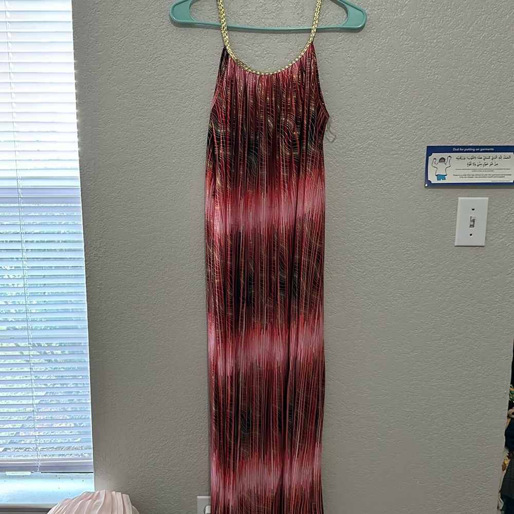 Small, summery maxi spaghetti strap dress